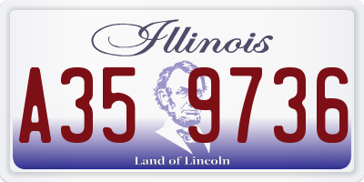 IL license plate A359736