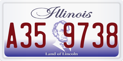 IL license plate A359738