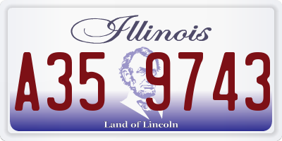 IL license plate A359743