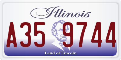 IL license plate A359744