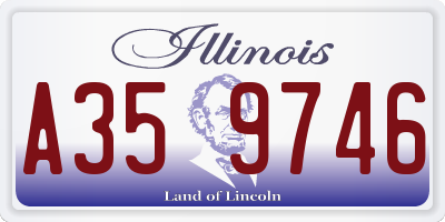 IL license plate A359746