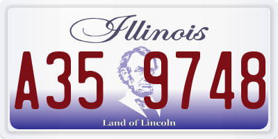 IL license plate A359748