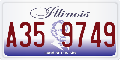 IL license plate A359749