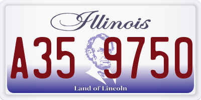 IL license plate A359750