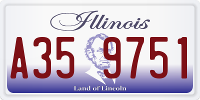 IL license plate A359751