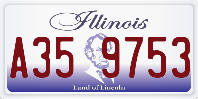 IL license plate A359753