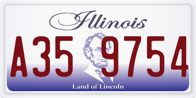 IL license plate A359754