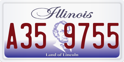 IL license plate A359755