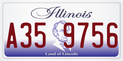 IL license plate A359756
