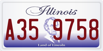 IL license plate A359758