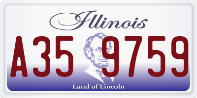 IL license plate A359759