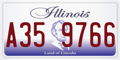 IL license plate A359766
