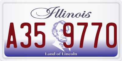 IL license plate A359770