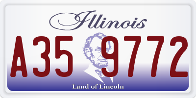 IL license plate A359772
