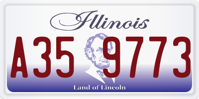IL license plate A359773