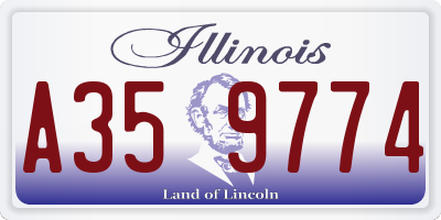 IL license plate A359774