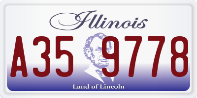 IL license plate A359778