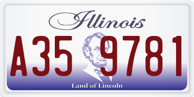 IL license plate A359781