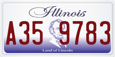 IL license plate A359783