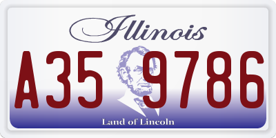 IL license plate A359786