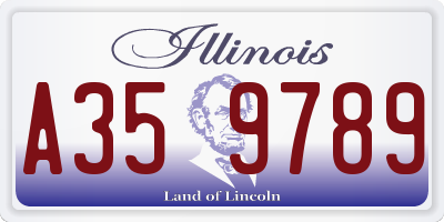 IL license plate A359789
