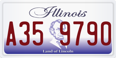 IL license plate A359790