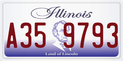 IL license plate A359793