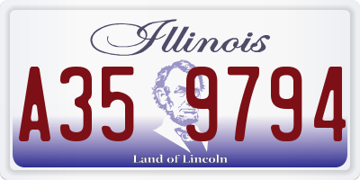IL license plate A359794