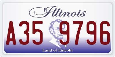IL license plate A359796