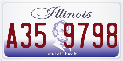 IL license plate A359798