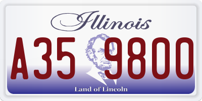 IL license plate A359800