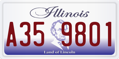 IL license plate A359801