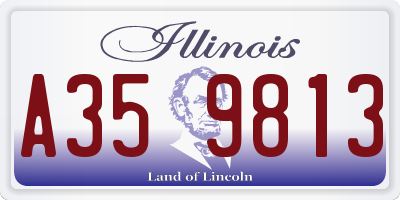 IL license plate A359813