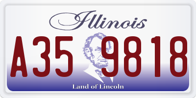 IL license plate A359818