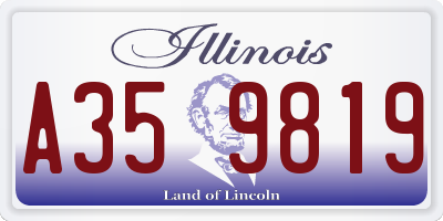 IL license plate A359819