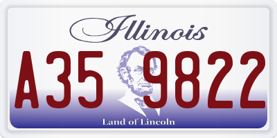 IL license plate A359822