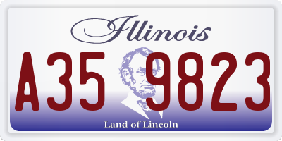 IL license plate A359823