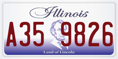 IL license plate A359826