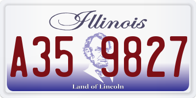 IL license plate A359827