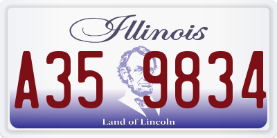 IL license plate A359834