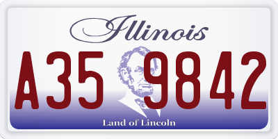 IL license plate A359842