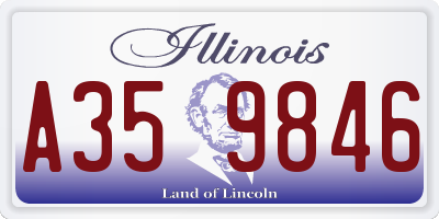 IL license plate A359846