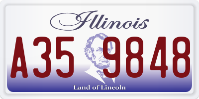 IL license plate A359848