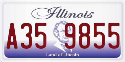 IL license plate A359855
