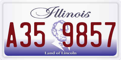 IL license plate A359857