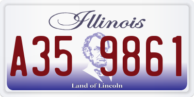 IL license plate A359861