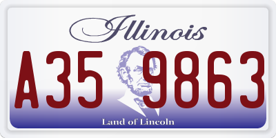 IL license plate A359863