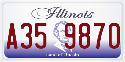 IL license plate A359870