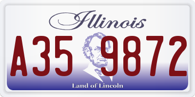 IL license plate A359872