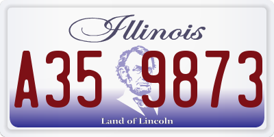 IL license plate A359873